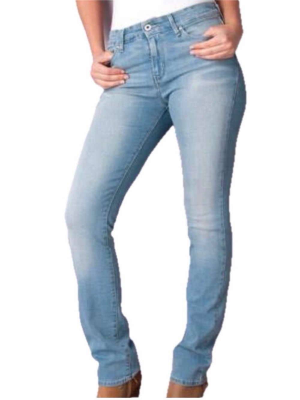 Levi’s‎ Demi Curve Classic Rise Straight Leg Jeans in Light Blue Sz 12/31